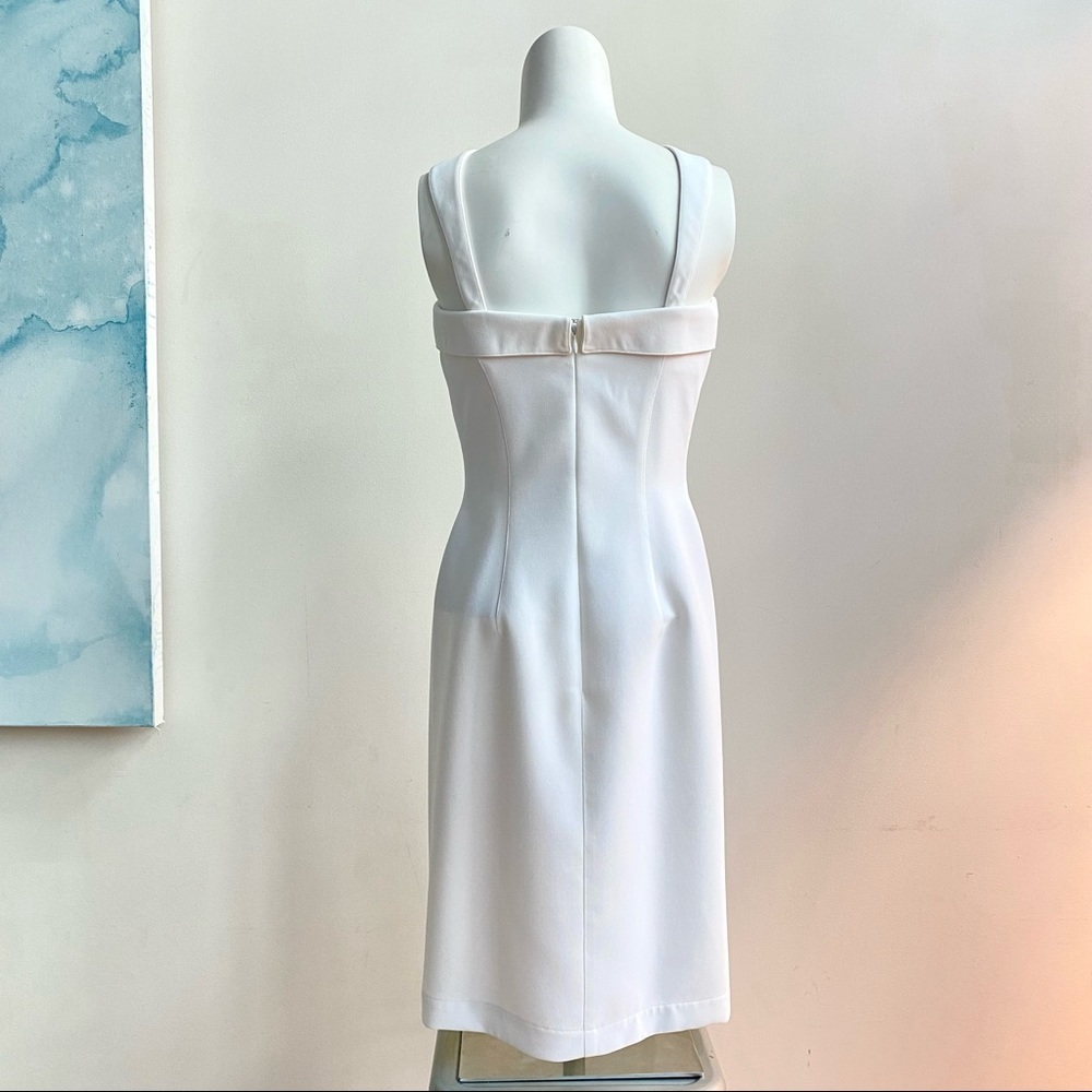 THIERRY MUGLER Iconic Vintage White Bandeau Sheath Dress - Picture 6 of 12